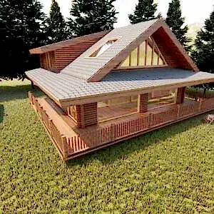 150 m2 Ahşap Villa Modeli